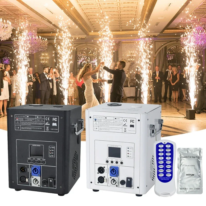 Professional DJ Equipment Wireless Fireworks Fountain Sparkler Remote DMX Control 750W Cold Spark Machine