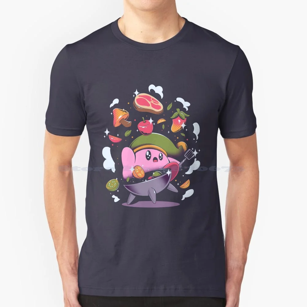 Let's Cooking T Shirt 100% Cotton Tee Games Video Game Cooking Star Link Ocarina Food Cute Pink