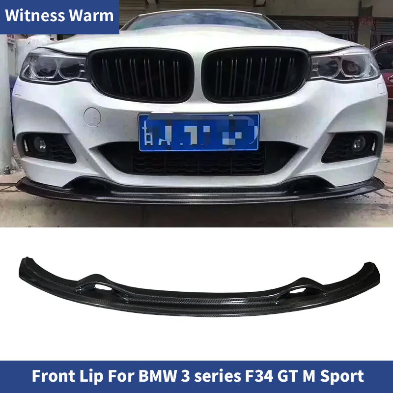 3 Series Carbon Fiber Front Bumper Lip Spoiler Splitters for Bmw Gt F34 M-tech Sport Bumper 2013 - Up Frp 320i 330i Gt Xdrive