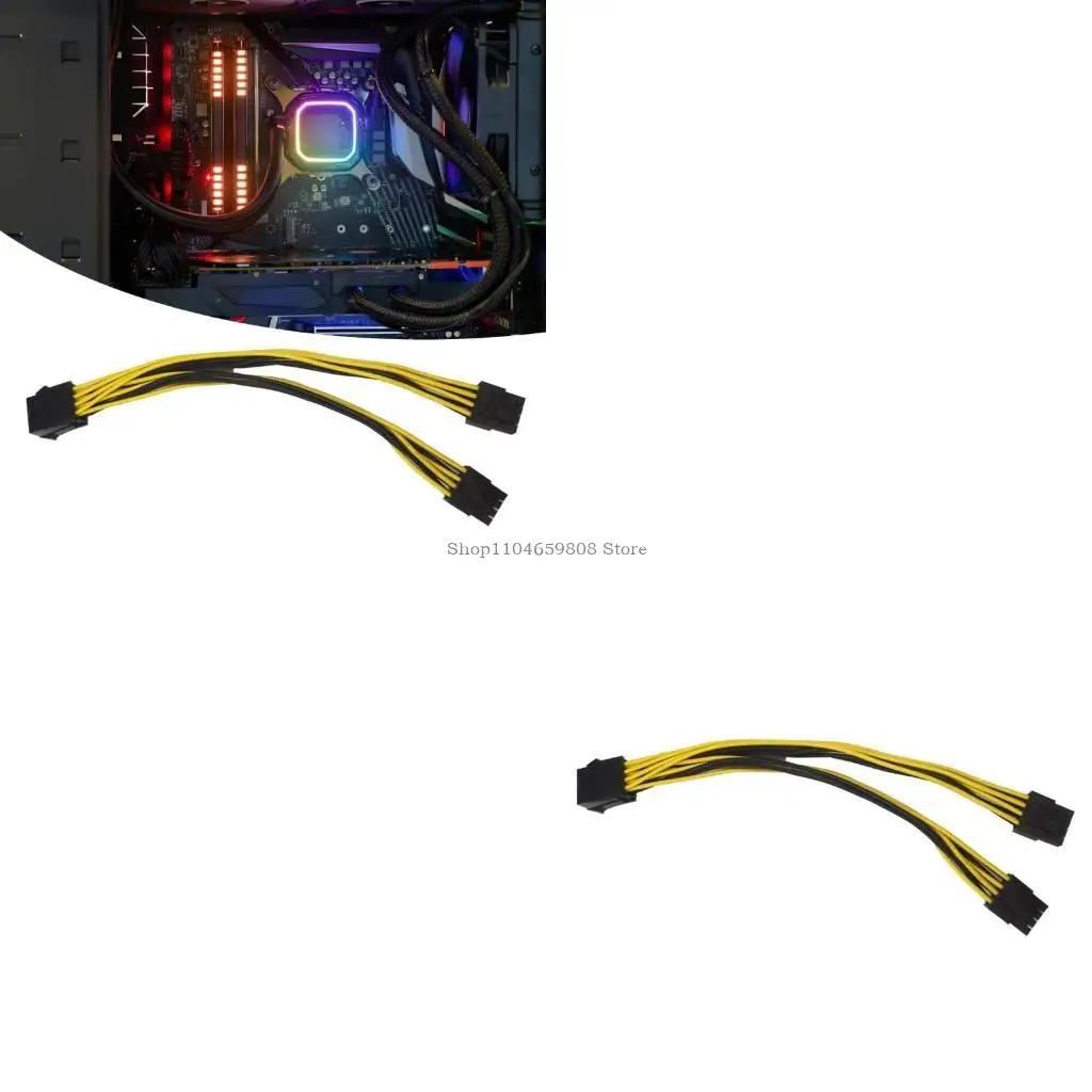 

8-контактный штекер на двойной 8-контактный гнездовой кабель-адаптер процессора, 8-контактный разъем для графической видеокарты,