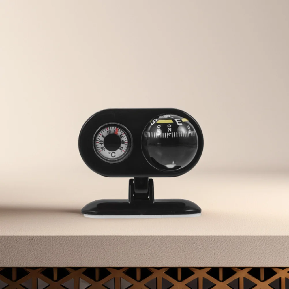 

2Pcs Auto Interior Accessories Vehicle Compass Ball Thermometer Dashboard Mount Accurate Direction Temperature