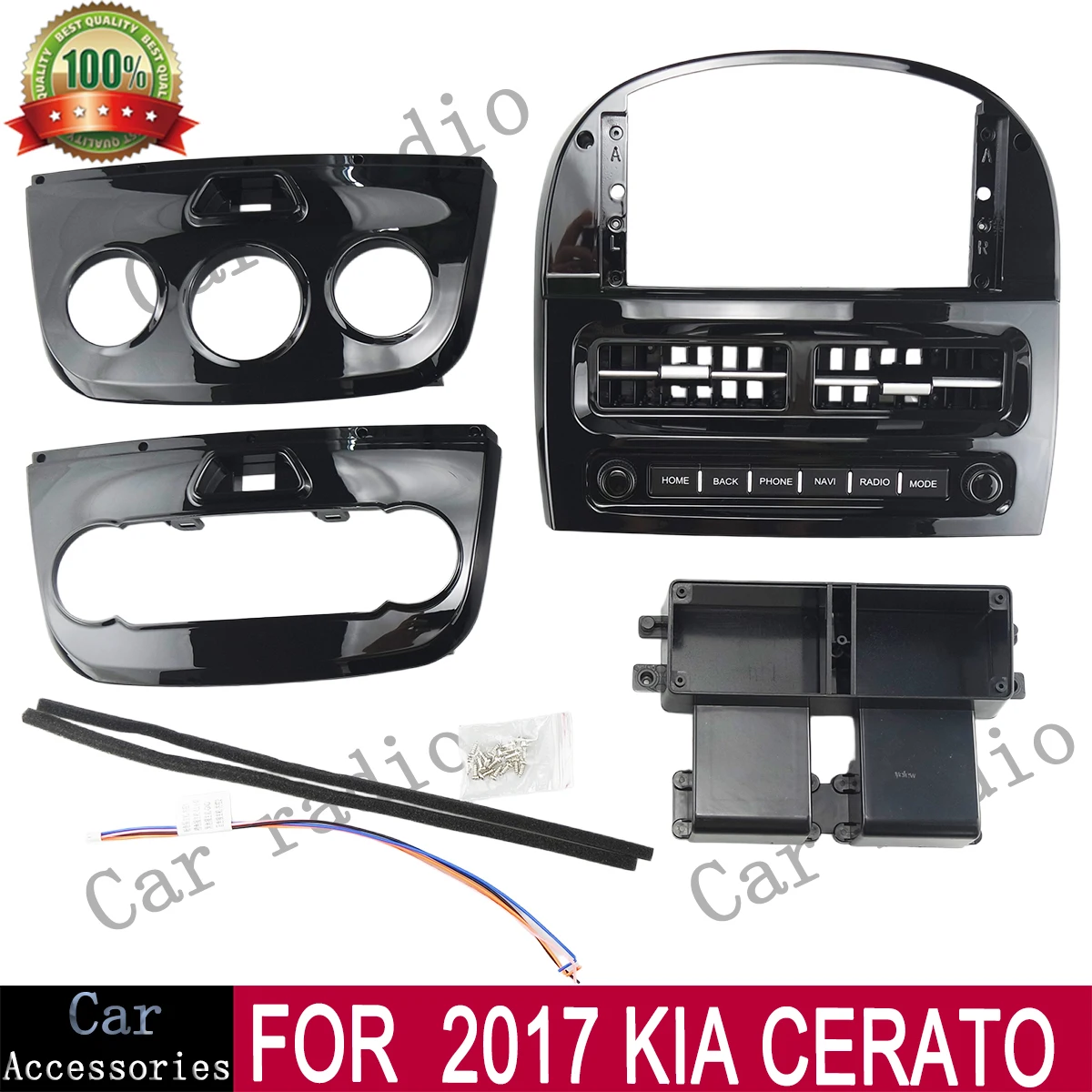 For 2017 KIA CERATO 12.3 Inch Car Radio Android Stereo Frame Player Head Unit Fascia Panel Dash Board Cover