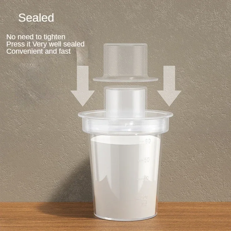 1 Buah 80Ml Wadah Susu Bubuk Bayi Kotak Penyimpanan Makanan Portabel Tahan Lembab dan Tahan Debu dengan Tutup Dispenser Perjalanan PP Bebas BPA