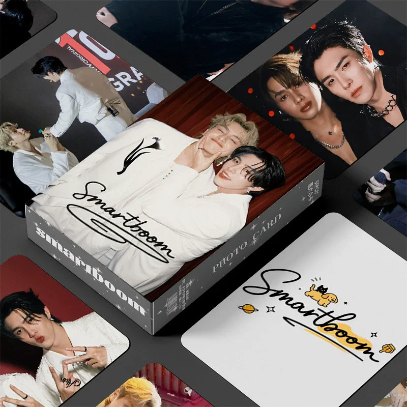 55Pcs/Set Thai Star SmartBoom Laser Lomo Card - Drama CP Smart & Boom Holographic Photo Cards Fans Gift