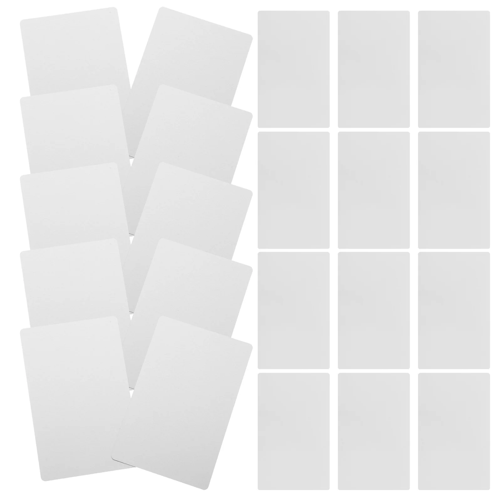 100 قطعة بطاقة الأعمال الألومنيوم الفراغات سميكة قوية DIY بها بنفسك النقش التسامي لوحات اسم حواف ناعمة علامات الهدايا