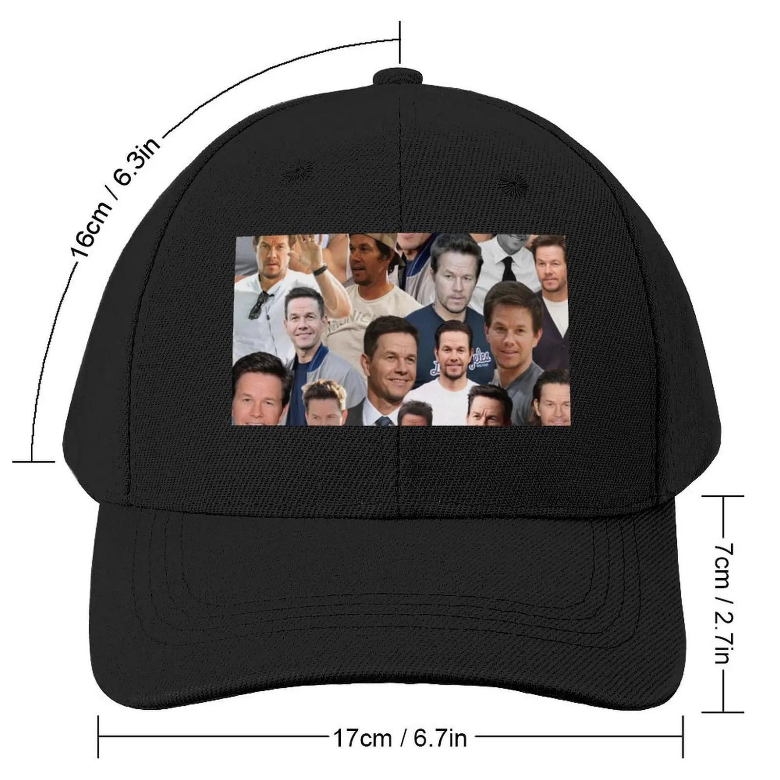 mark wahlberg photo collage Baseball Cap Visor Gentleman Hat Hood Golf Elegant Women's Hats Men's