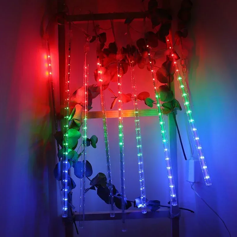 Meteor Shower Rain LED String Lighting, Fairy Light, Ao ar livre, Natal, Decoração de festa de casamento, Ano Novo, 1, 2, 3, 4 Set, 30 cm, 50cm, 2022