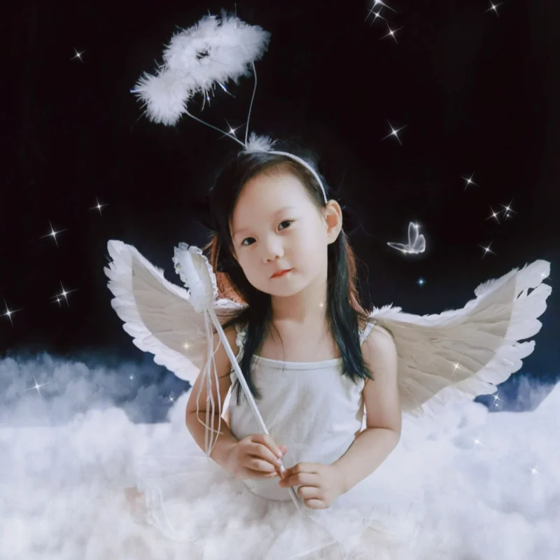 Angel Feather Wings + Headband - Cosplay Prop Kit ulasan dan harga