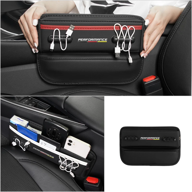 Car Gap Storage Box Cable Holder Seat Crevice Organiser For BMW X3 X5 M5 M3 E46 E90 E60 F10 E39 F30 E36 G30 E87 E70 E91 E30 G20