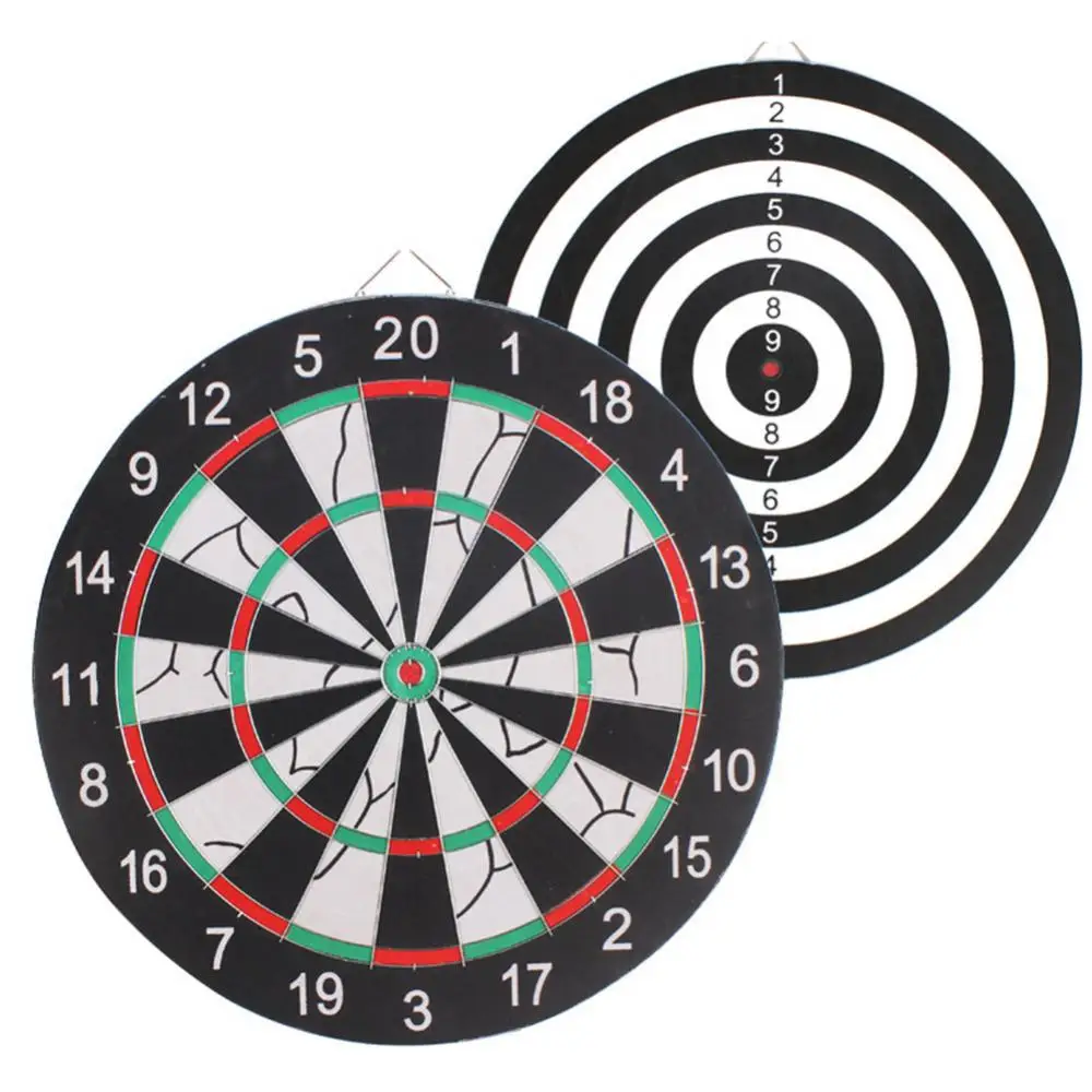 12/15/17inch Wall Mount Dart Boards Double Sided Hanging Dart Target Game Board Safety Kids Adults Indoor Outdoor Shooting Games