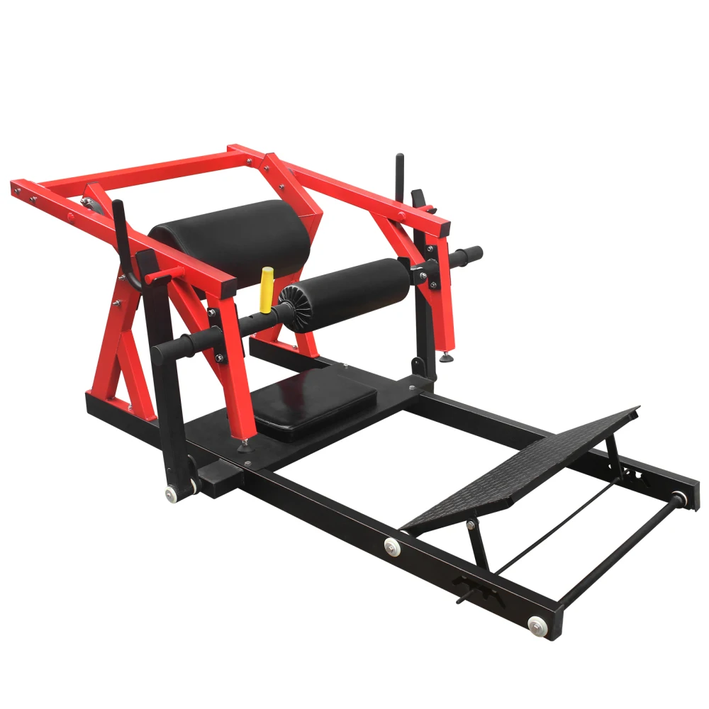 

Hip Thrust Bridge Machine with Weight Holder, Heavy Duty Glute Shaping Equipment, Red