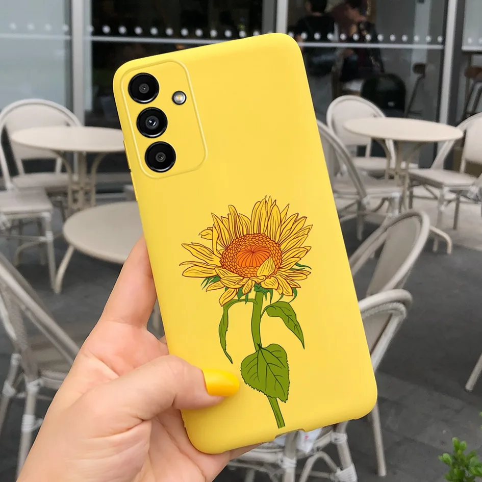 For Samsung Galaxy A14 4G Case Fashion Daisy Sunflower Soft TPU Phone Cover For Samsung A14 M14 5G GalaxyA14 SM-A145F A 14 Funda