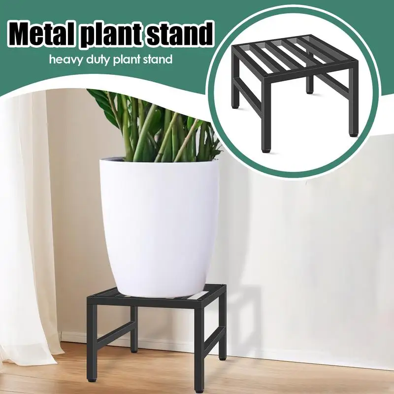 Metal Plant Stand Planter Holder Flower Pot Heavy Duty Display Metal Rack Low Flower Stand Display With Non-slip Pads Stable