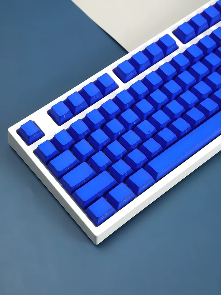 Klein continent-Clavier mécanique bleu, capuchon côté gravé, transparent, PBTOEM68758098