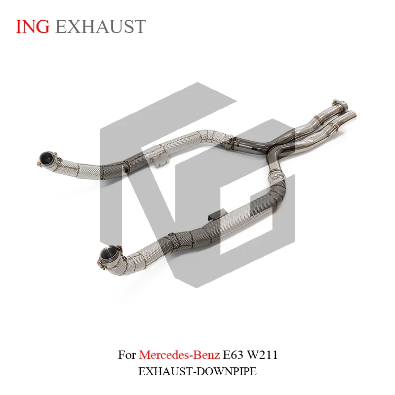 ING Engine Power Race Escape Cataless Downpipe Performance for Mercedes BENZ E63 W211 6.2L Upgrade Tube Header Pipe Exhaust