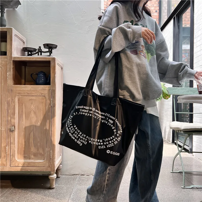 Y2K Women's Bag 2023 Trend Shoulder Bag Large Eco Bag Shopper Korean Tote Bag Luxury Designer Hand Bag Big Silver Handbags Book
