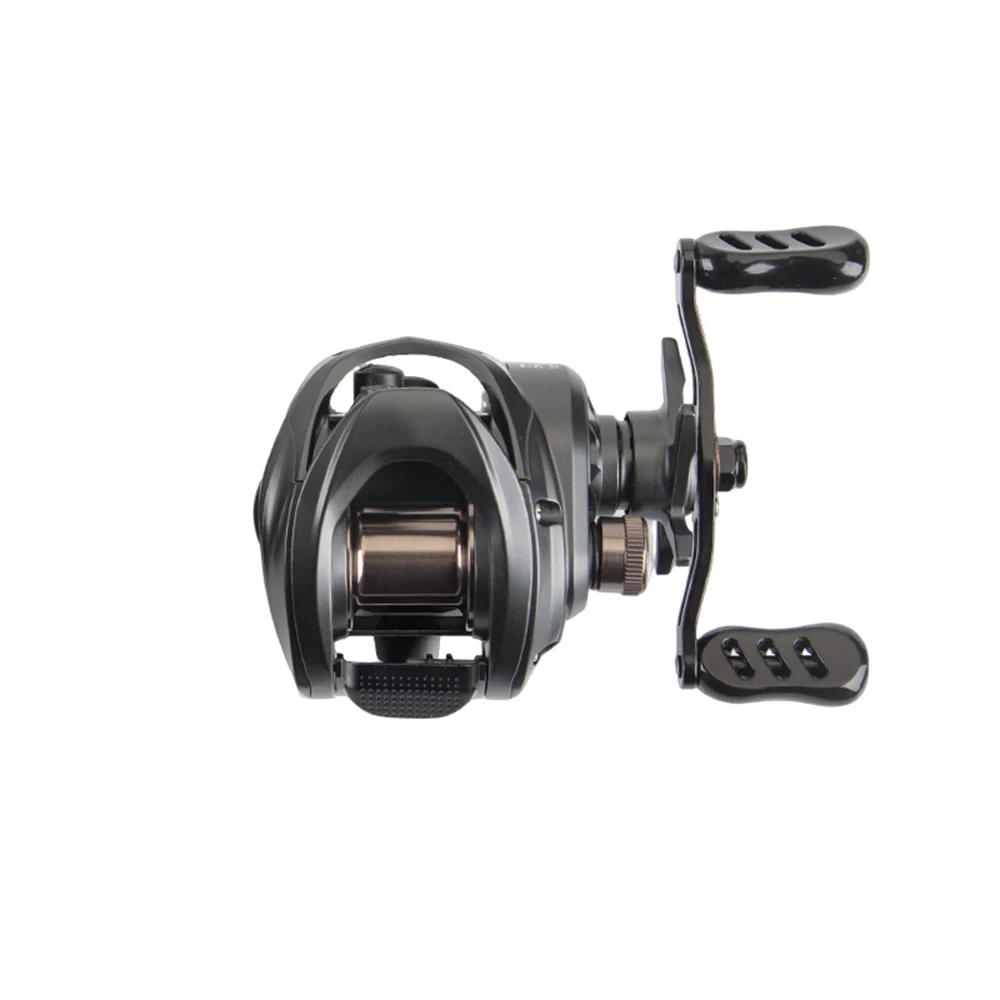 FISHINFANS C1Dc Baitcasting Angelrolle für Weitwürfe, Max. Bremskraft 5kg, Kohlenstoff-Scheiben, Messinggetriebe, 7.0:1, 5+1B DC Angelrolle