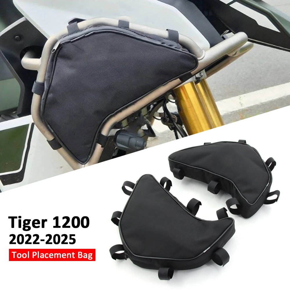 

Оригинальная сумка для инструментов для ремонта бампера Tiger 1200, сумка для хранения инструментов для Tiger1200 2022-2023, водонепроницаемые сумки для хранения на защитных дугах мотоцикла.