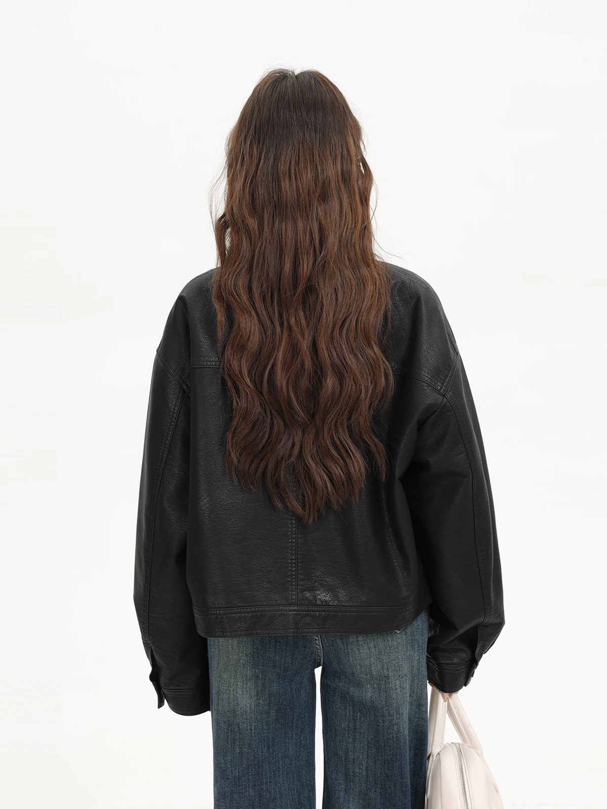 Xinmon Premium American Retro Stehkragen Fce gefüttert Winter ort Motorrad Jaet Ledermantel Damen Faion Oberbekleidung