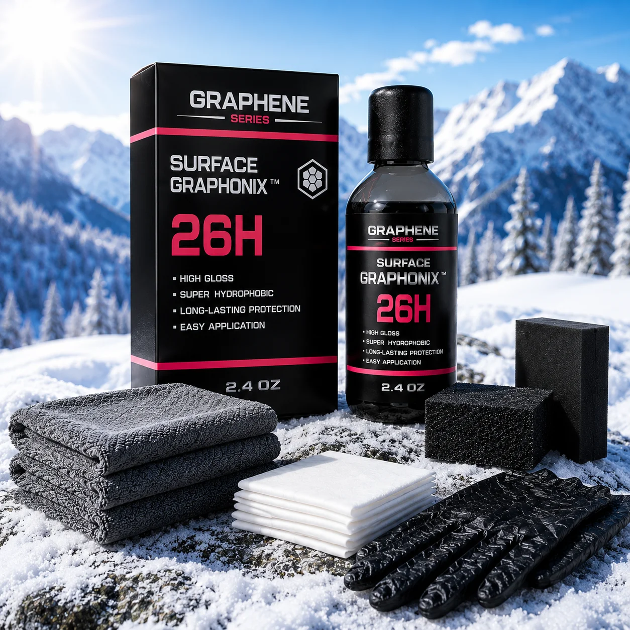 

2026 Graphene Ceramic Coating with Self Healing and UV Track Technology Car Detailing Professionals 10+ Years of Protection