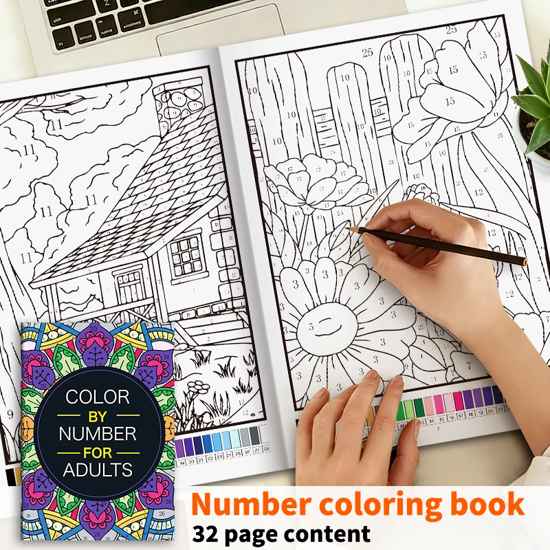 Anti-Anxiety and Stress-Relief Coloring Workbook, Richly Illustrated Mandala Flower Coloring Pages, Art Therapy to Soothe Physical and Mental Stress, Suitable for Home Leisure, Office Stress Relief, Pre-Sleep Relaxation, Travel Entertainment, and Creative Emotional Regulation Drawing Book