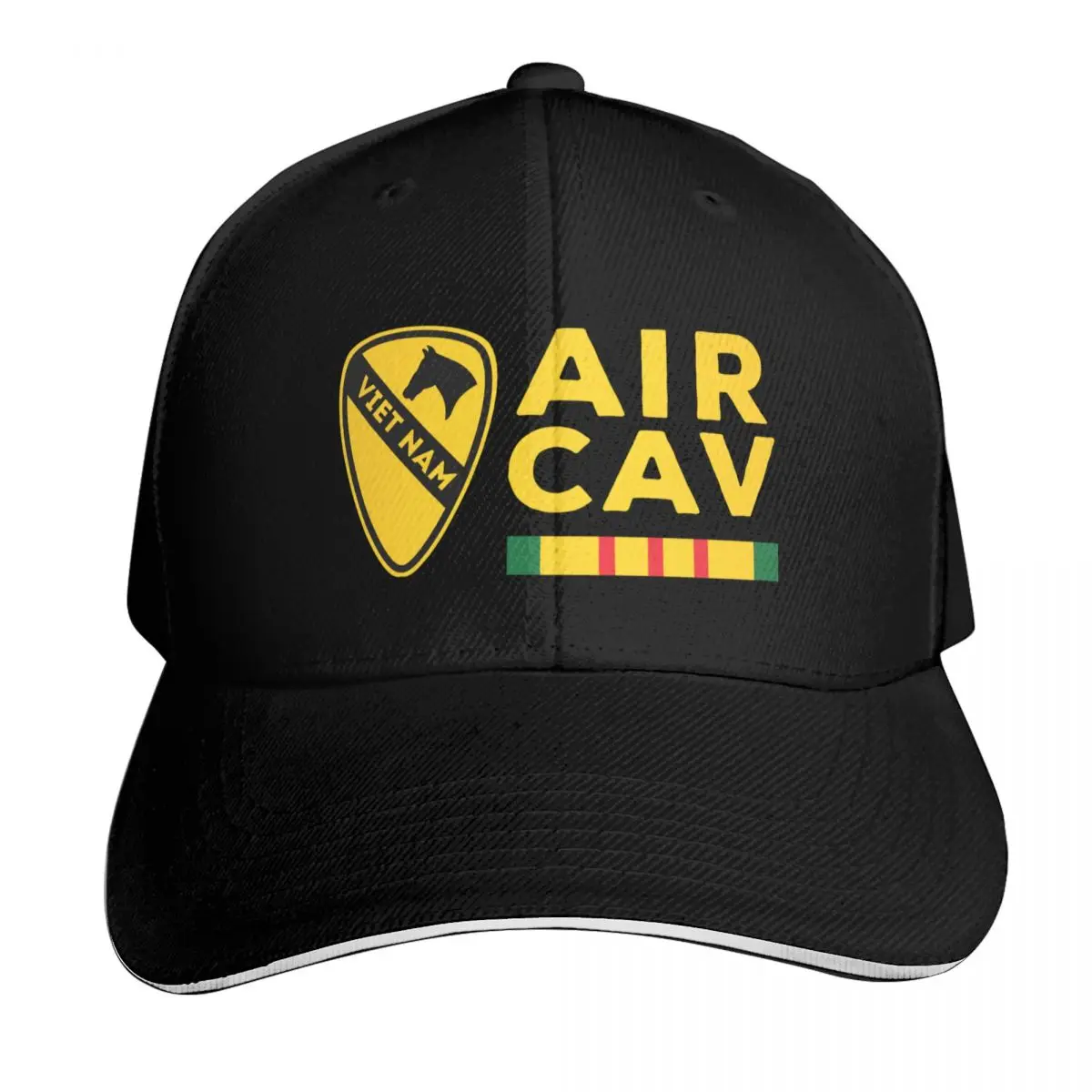AIR CAV / The First Team / VIETNAM Baseball Cap Sun Protection UPF 50+ Breathable Mesh Back Adjustable Buckle Closure
