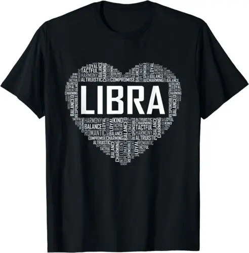 

NEW LIMITED Libra Zodiac Traits Horoscope Astrology Sign Gift Heart T-Shirt