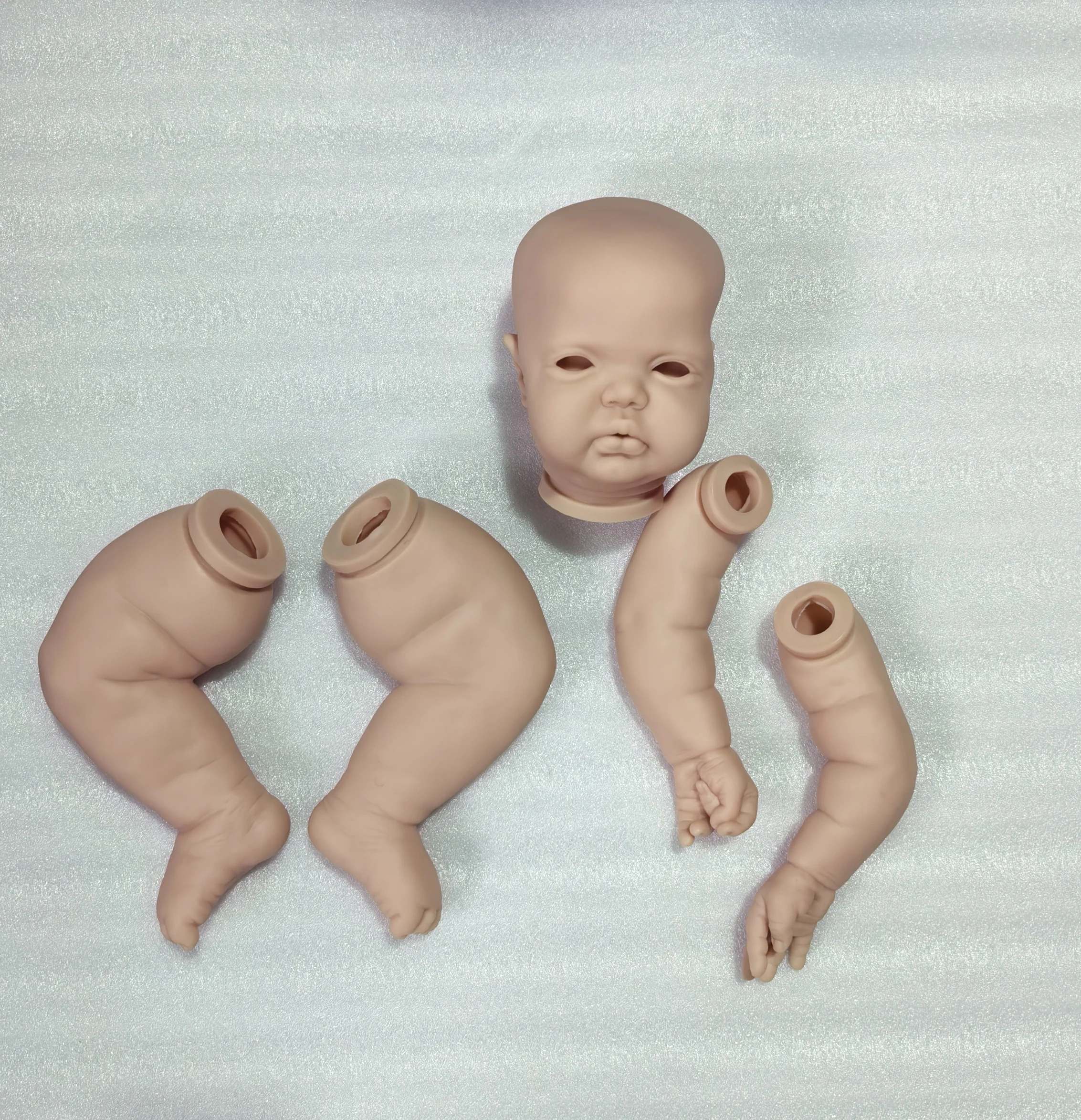 NPK 24Inch  Baby doll kit Toddler Reborn  Pickle Awake Realistic Doll Unfinished Doll Parts included Cloth body and Eyes