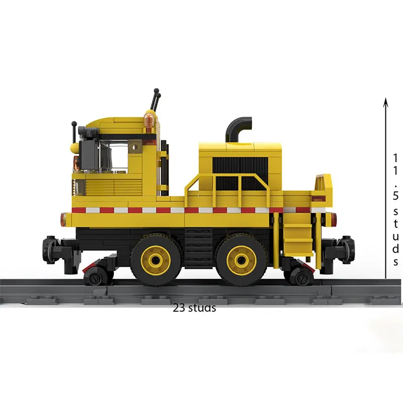 MOC-46215 Building Block Mini Train Series Trackmobile Collectible Education DIY Model Brick Boy Puzzle Toy Birthday Gift 309PCS