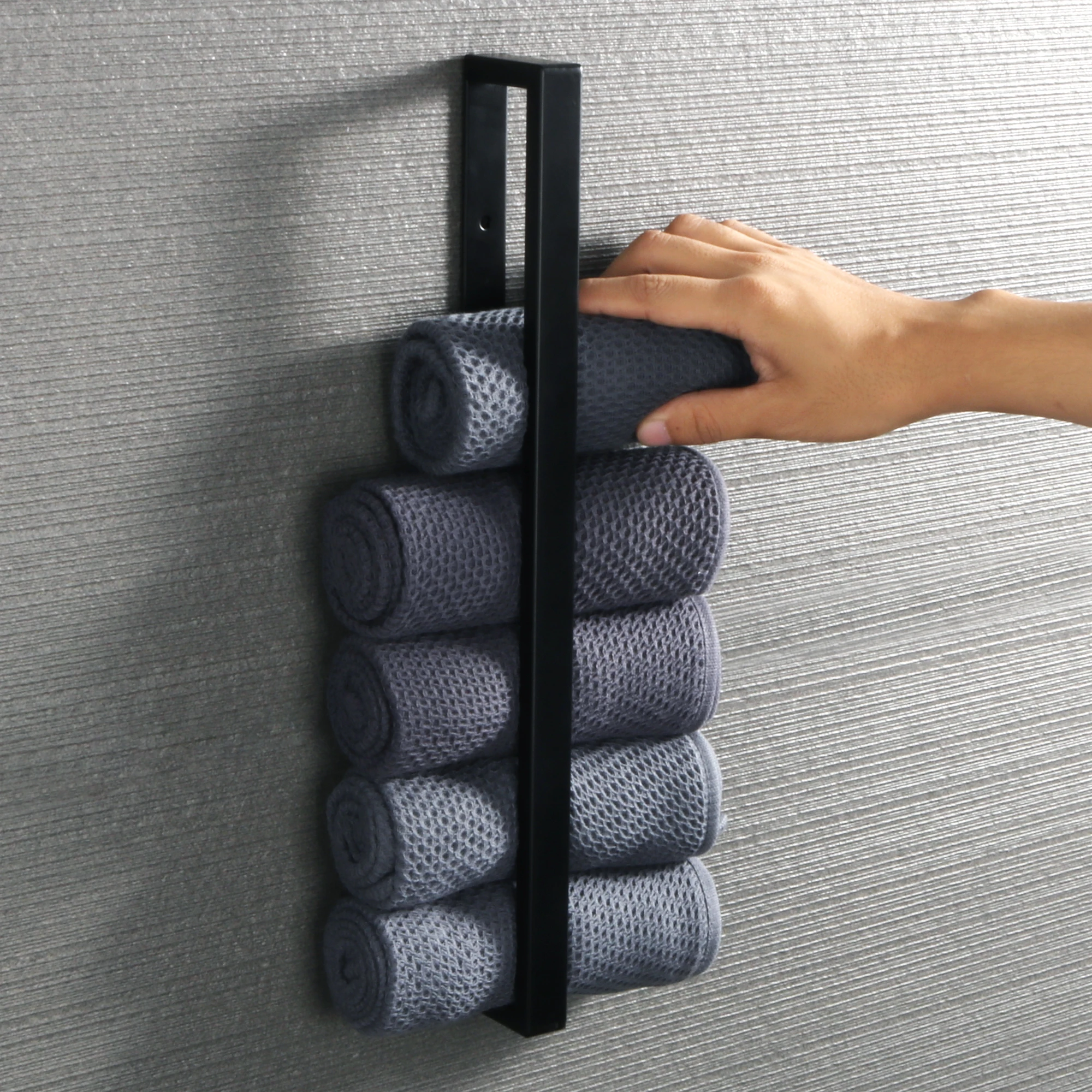 20/30/40/50cm Towel Rack Towel Hanger Bath Towel Holder Wall Hanging Towel Bar 304 Stainless Steel Bathroom Shelf Storage Rack