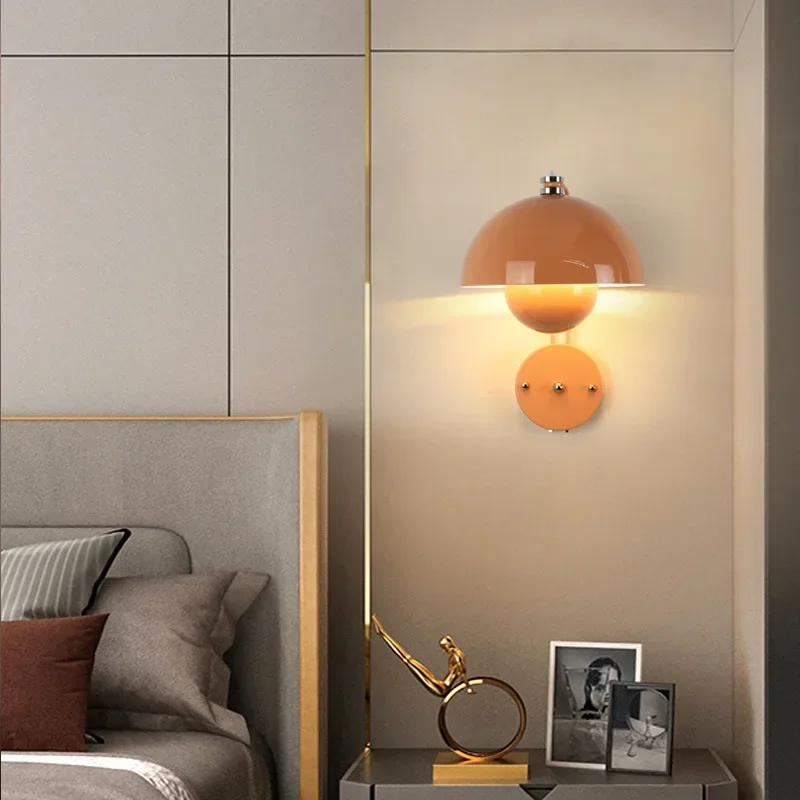 Nowoczesna Kreatywna Lampa Ścienna LED w Kształcie Kwiatu/Gryzyka, Kolor Macaron, Dekoracja do Sypialni, Oprawa Oświetleniowa do Salonu i Domu
