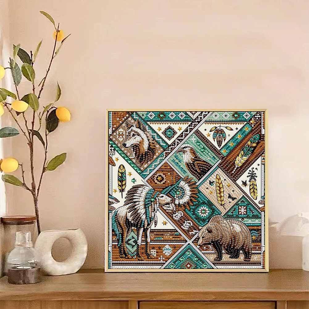 

Набор для алмазной вышивки 5D DIY, 4 шт., с частичной выкладкой, специальные фигурные алмазы, 30x30 см, для декора