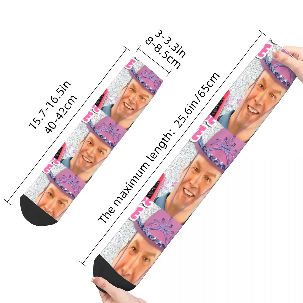 Hip Hop Vintage Bob Duncan Babe Cave Party Crazy Men's Socks Icarly Unisex Harajuku Printed Funny Novelty Crew Sock Boys Gift