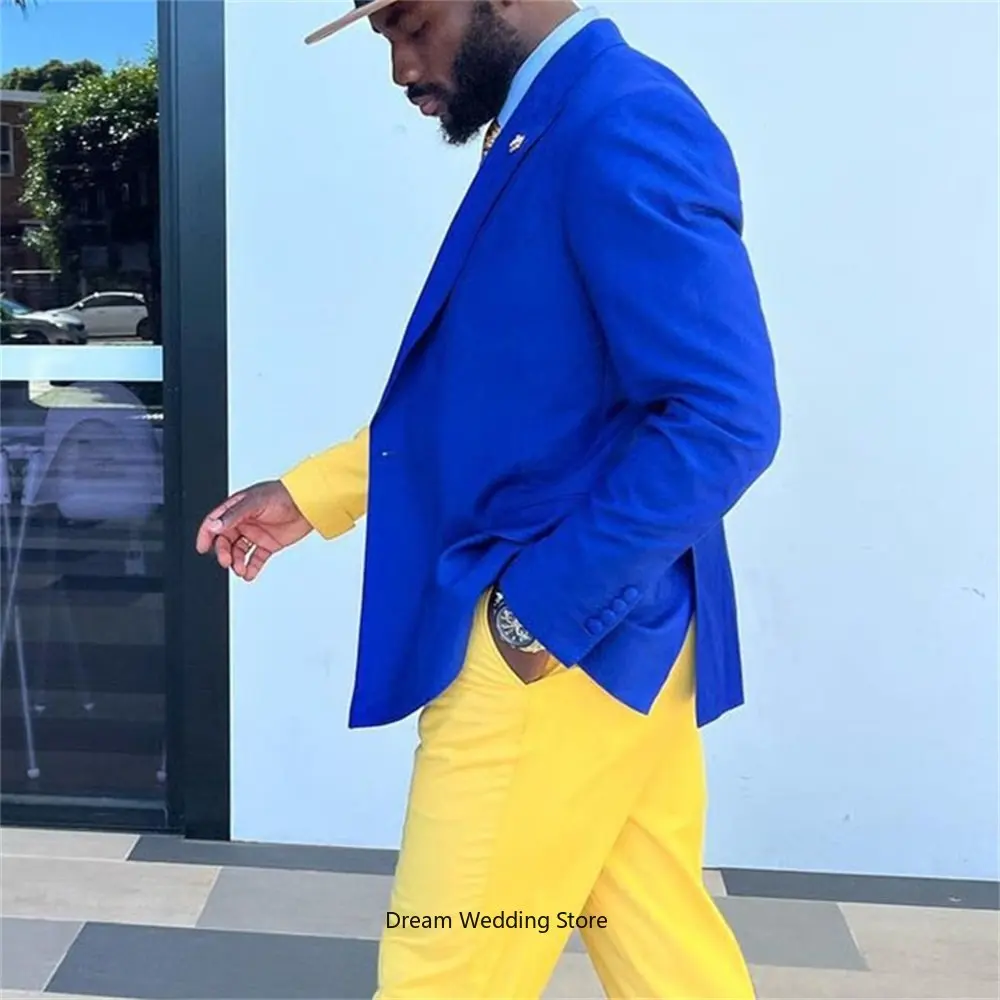 Duas cores costura terno masculino 2022 designer casamento smoking 2 peças (blazer + calças) um botão formal festa de formatura feito sob encomenda