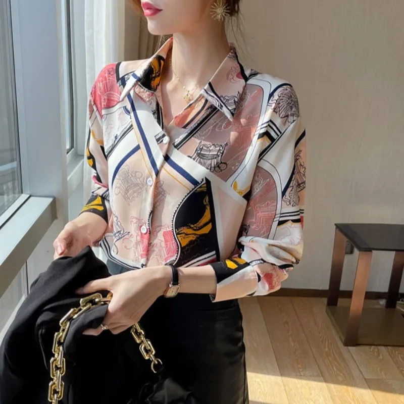 Korean Fashion New Style Office Casual Shirt Long Sleeve Blouse Top for Women Clothes