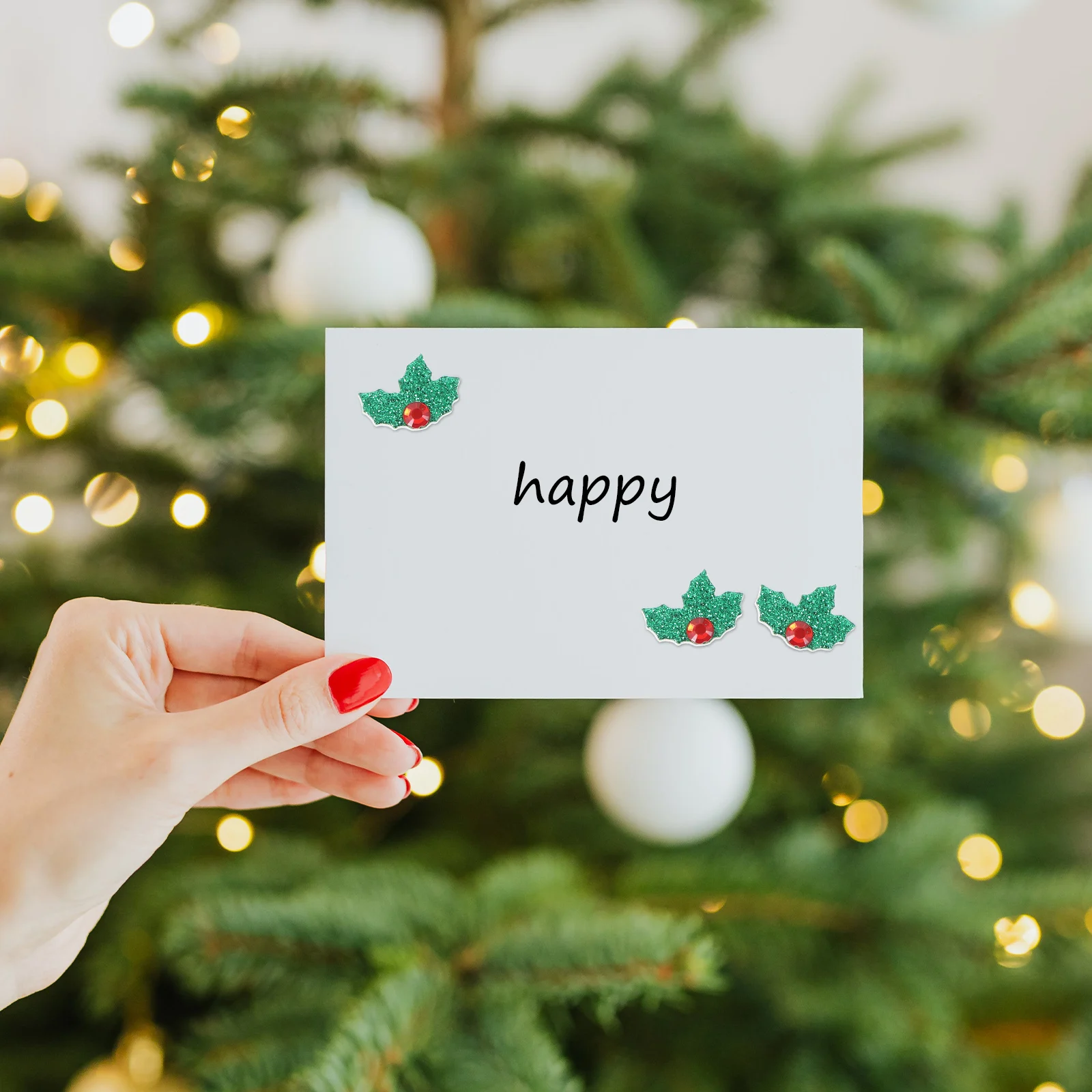 

5 листов рождественские наклейки с блестками и стразами, акриловые объемные украшения, праздничные открытки, скрапбукинг, ремесленные украшения