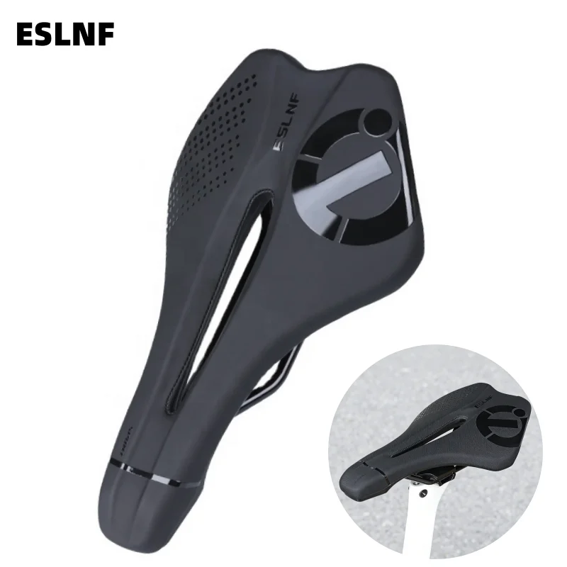 ESLNF Hollow Bike Saddle Men's Women's Mountain Road Bicycle Seat Cushion Comfortable Shock-Absorbing Seat Cushion