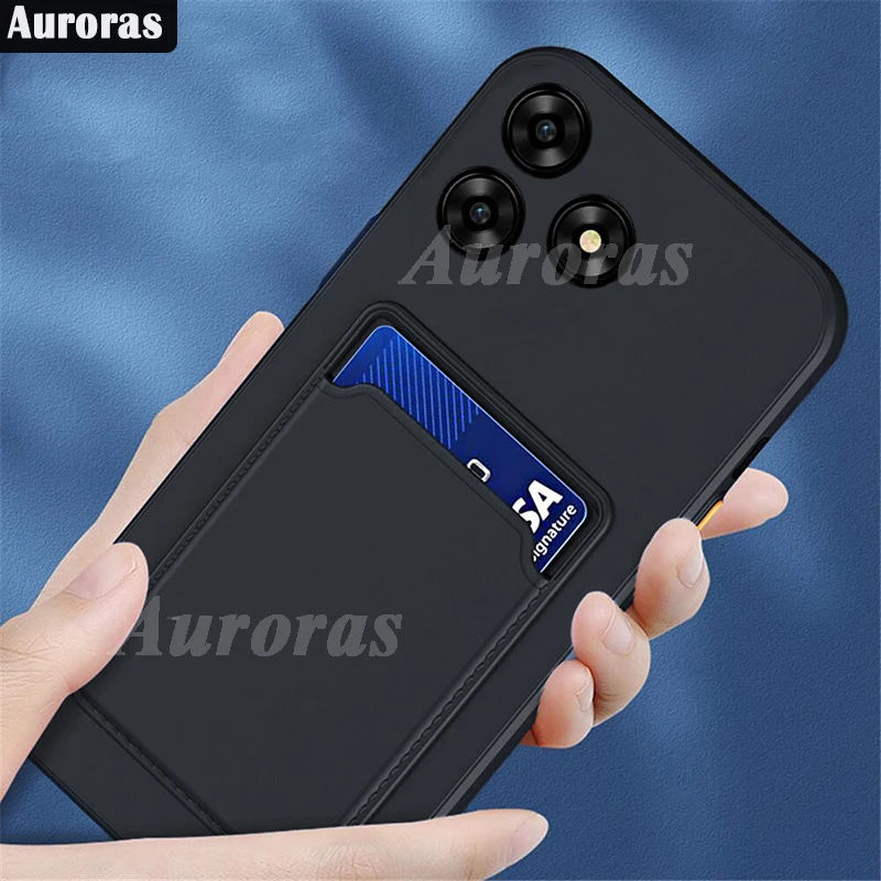 

Auroras For Umidigi G5 Case With Insertable Card Slot Wallet Silicone Soft Shockproof Shell For Umidigi G5A Mecha Back Cover