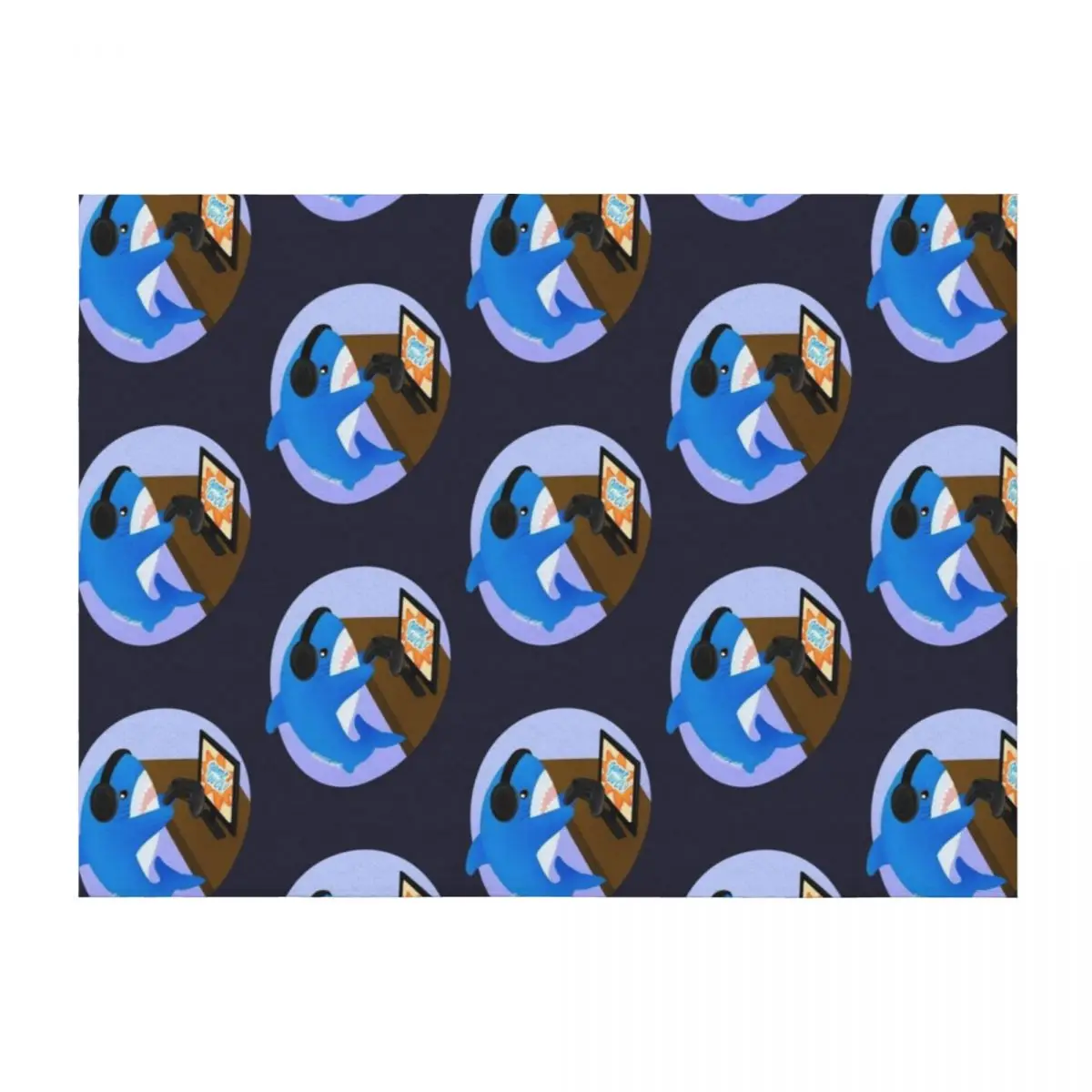 

Gamer Blahaj/shark Throw Blanket Beautifuls Furry Nap Blankets
