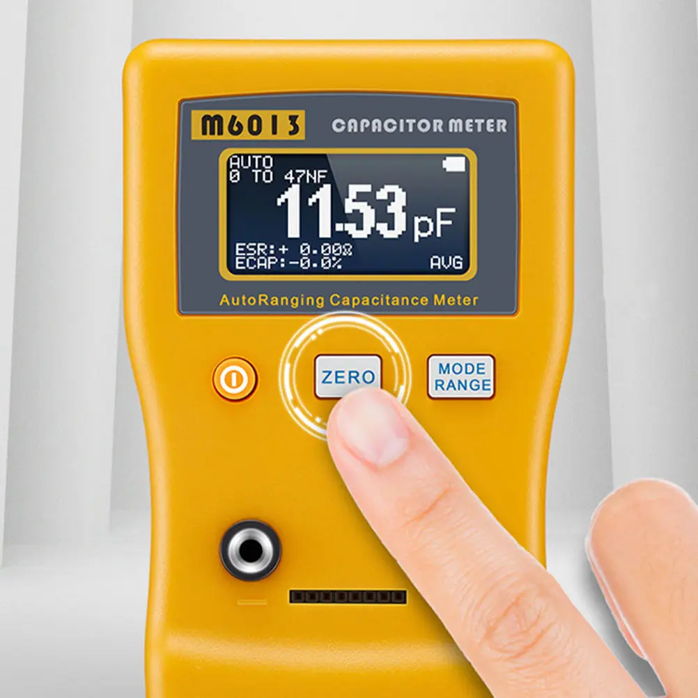 

Capacitor Tester Meter with Auto-Ranging Function Digital Capacitance Measuring Device for Electronic Circuit Repair and Field