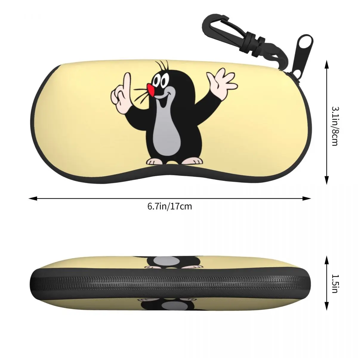 Custom Little Maulwurf Mole Pointing Shell Eyeglasses Case Women Men Cute Cartoon Anime Krtek Glasses Case Sunglasses Box Pouch