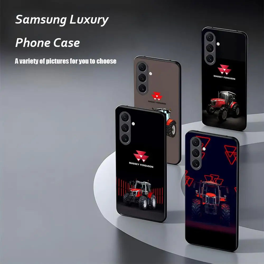 Red-Mas-sey Ferguson LOOG Phone Case For Samsung Galaxy S25 S24 S23 S22 S21 S20 Plus Ultra Note20 Soft Black