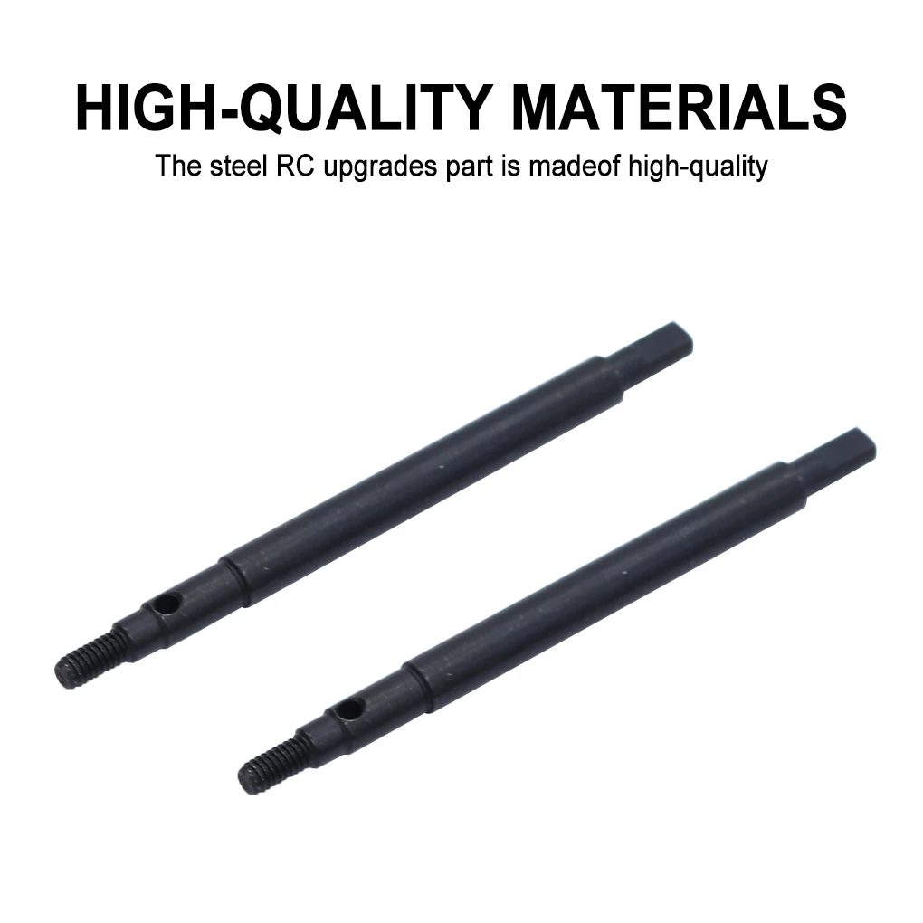 2x Black Fine Workmanship Sturdy RC Car Drive Shafts For Climbing Vehicles Wide Applications