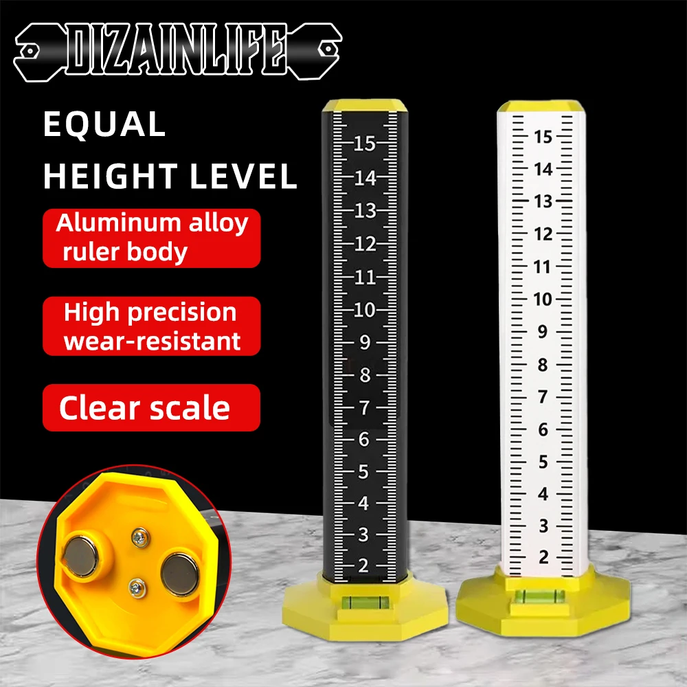 Levels Ruler Artifact Ceiling Leveling Equal Height Ruler Tiles Floor Stick Horizontal Ruler Magnetic Wall Tiling Lay Gradienter