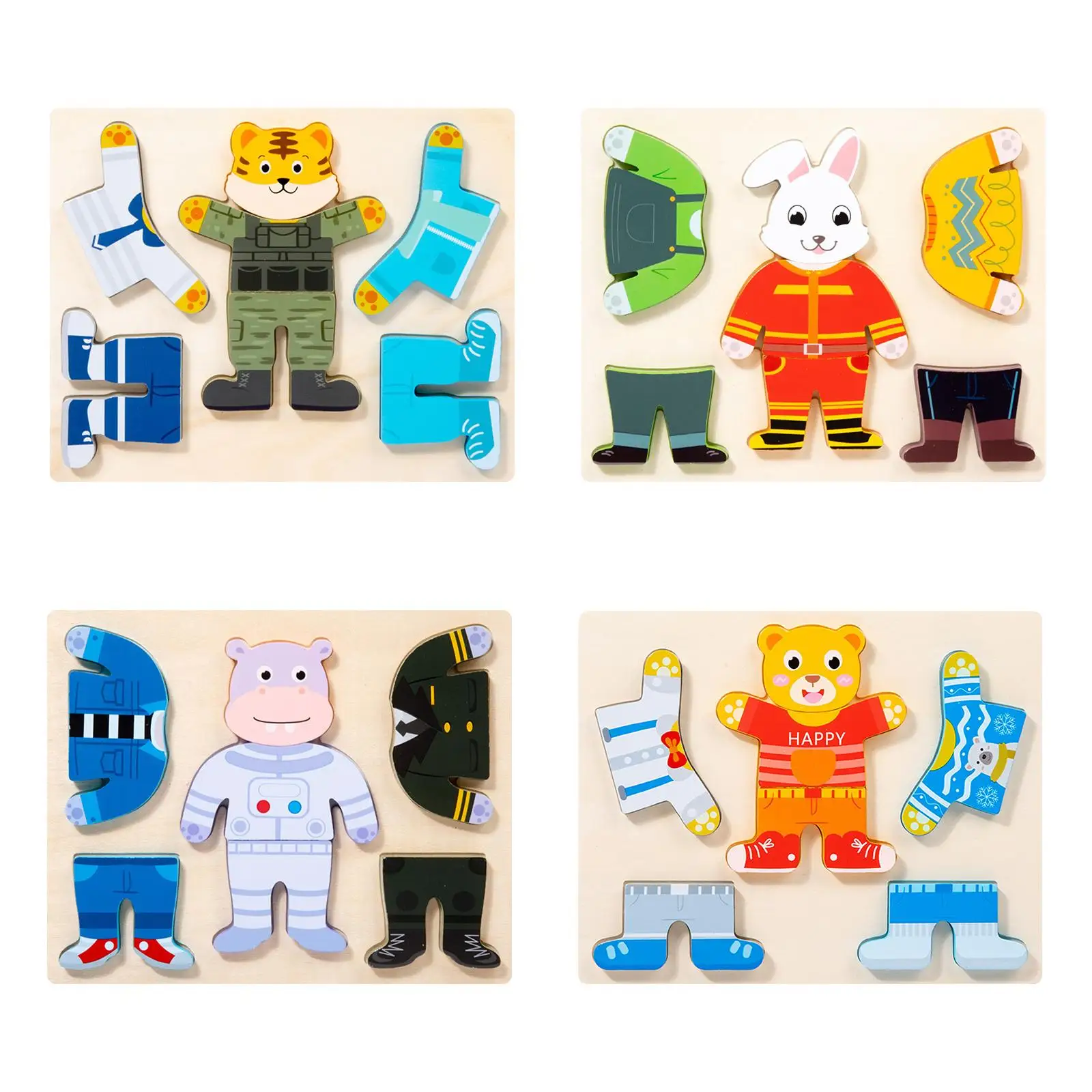 

Wooden Dress up Puzzle Set Early Learning Change Clothes Games for Girls Boys Kids 1 2 3 Year Old Toddlers Birthday Gifts