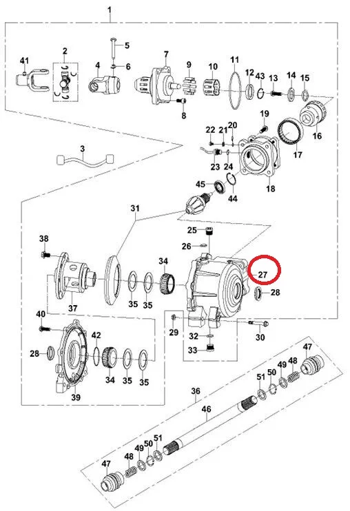 Transfer Case Cover Suit For  HISUN 800CC 4X4 code is P116000271020000