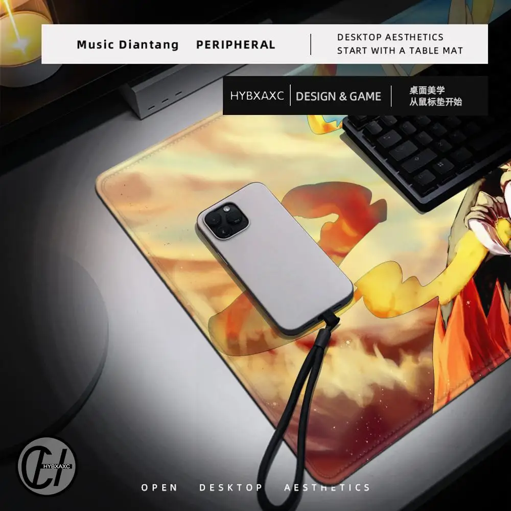 P-Pokemon-Gengar Grande Mouse Pad  Cute HD Desk Pad Extended Gaming Keyboard Mats Large 120x60cm XXL Gamer Mousepad