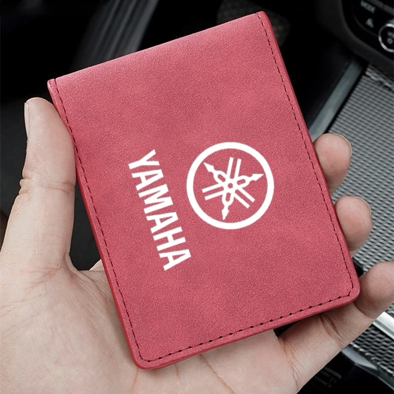 Suede Motorcycle Driver's license Short Wallet Men Card Storage Bag For Yamaha R1 R3 R25 Mt-09 Tracer 7 gt 9 gt MT 03 07 09 NMAX