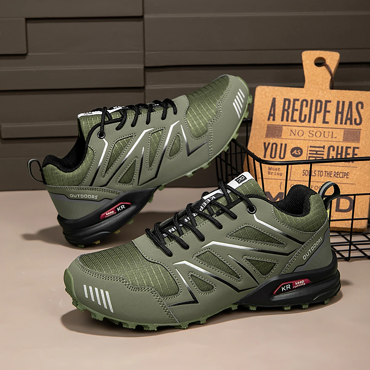 Wasserdichte Herren-Wanderschuhe, atmungsaktives Obermaterial, geeignet für jedes Gelände, Outdoor-Offroad, rutschfest, verschleißfest, Sportschuhe – Detail 39