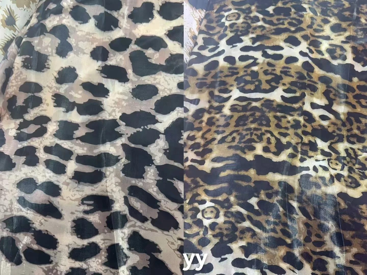섹시한 표범 기계 인쇄 직물은 DIY 웨딩 드레스 유행 직물을 사용자 정의했습니다